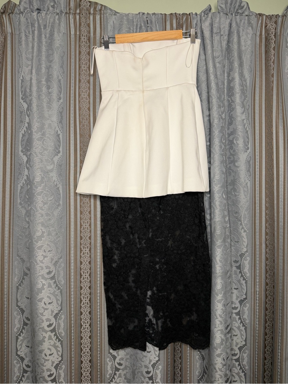 Delfi Collective Amaya Strapless Mixed Media Cocktail Dress - Picture 5 of 8